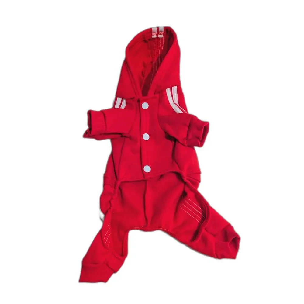 Cozy Canine Tiger Stripe Hoodie Red Size M NWOT
